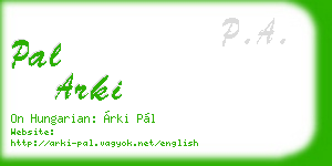 pal arki business card